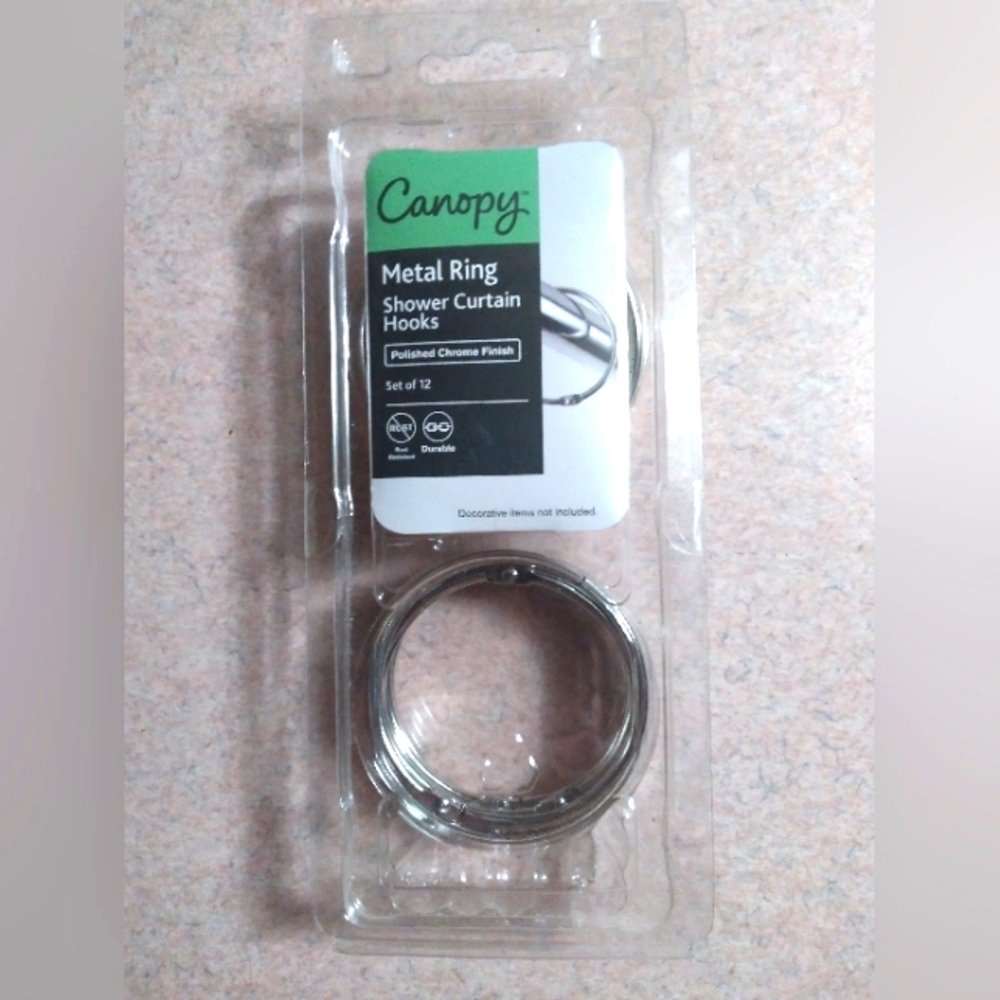 Canopy Metal Shower Curtain Hooks